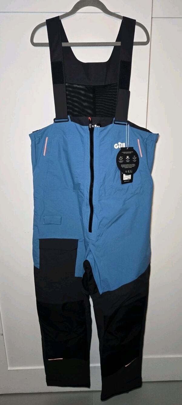Gill OS25T Offshore Sailing Trousers Bib Teal XL NWT Foul Weather OS2